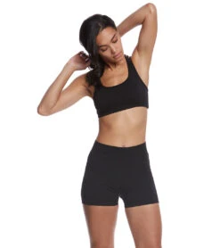 Hard Tail High Rise Yoga Booty Shorts Black -Pranty Yoga Shop 1740242157603 black 4a