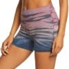 Hard Tail High Rise Yoga Booty Shorts Rose/Mauve Rainbow Horizon -Pranty Yoga Shop 1740243107875 rosemauverainbowhorizon 2a