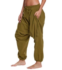 Buddha Pants Savannah Winter Harem Pants -Pranty Yoga Shop 1740258050083 green 2a