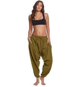 Buddha Pants Savannah Winter Harem Pants -Pranty Yoga Shop 1740258050083 green 4a