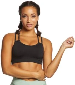 NUX Meditate Seamless Yoga Sports Bra Black