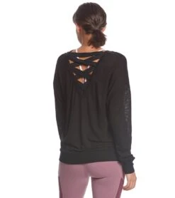Hard Tail Lattice Pullover Black -Pranty Yoga Shop 1740302385187 black