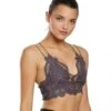 Free People Adella Bralette Dark Grey