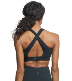 Everyday Yoga Warrior X High Neck Sports Bra -Pranty Yoga Shop 1740307955747 black