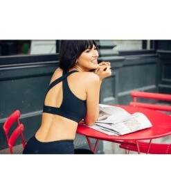 Everyday Yoga Warrior X High Neck Sports Bra -Pranty Yoga Shop 1740307955747 black 5a