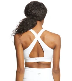 Everyday Yoga Warrior X High Neck Sports Bra -Pranty Yoga Shop 1740308643875 white 1a