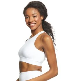 Everyday Yoga Warrior X High Neck Sports Bra -Pranty Yoga Shop 1740308643875 white 3a