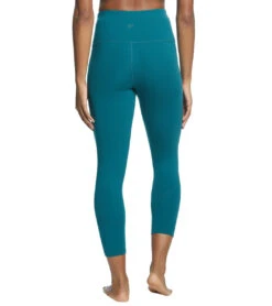 Everyday Yoga High Waisted Essential Capri Crop 21" -Pranty Yoga Shop 1740314902563 teal 3a