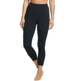 Everyday Yoga High Waisted Essential Capri Crop 21" -Pranty Yoga Shop 1740315263011 black