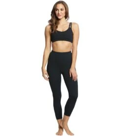Everyday Yoga High Waisted Essential Capri Crop 21" -Pranty Yoga Shop 1740315263011 black 4a