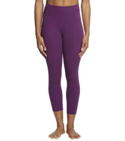 Everyday Yoga High Waisted Essential Capri Crop 21" -Pranty Yoga Shop 1740315525155 purple 1a