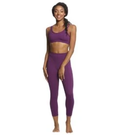 Everyday Yoga High Waisted Essential Capri Crop 21" -Pranty Yoga Shop 1740315525155 purple 4a