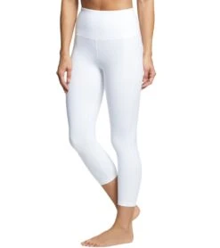Everyday Yoga High Waisted Essential Capri Crop 21" -Pranty Yoga Shop 1740315787299 white 2a