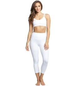 Everyday Yoga High Waisted Essential Capri Crop 21" -Pranty Yoga Shop 1740315787299 white 4a