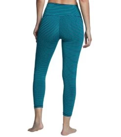 DYI Printed Signature 7/8 Yoga Leggings Navy/Ivy Stripes -Pranty Yoga Shop 1740322177059 navyivystripes 3a