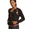 Beyond Yoga Best Buds Embroidered Jacket Black -Pranty Yoga Shop 1740322668579 black 2a