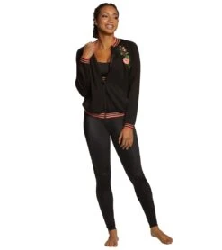 Beyond Yoga Best Buds Embroidered Jacket Black -Pranty Yoga Shop 1740322668579 black 4a