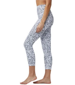 DYI Printed Signature 7/8 Yoga Leggings Black/White Bianco Marble