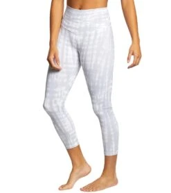 DYI Printed Signature 7/8 Yoga Leggings Steel Tie Dye