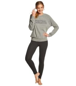 Spiritual Gangster SG Varsity Old School Pullover -Pranty Yoga Shop 1740326338595 heathergrey 4a 1