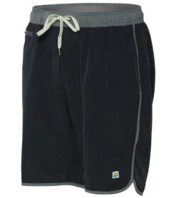 Vuori Men's Banks Shorts Black Linen Texture