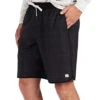 Vuori Men's Banks Shorts Black Herringbone Texture