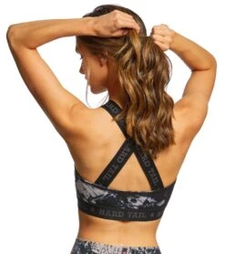 Hard Tail Logo Yoga Sports Bra Brown/Black Diagonal Butterfly -Pranty Yoga Shop 1740353601571 brownblackdiagonalbutterfly