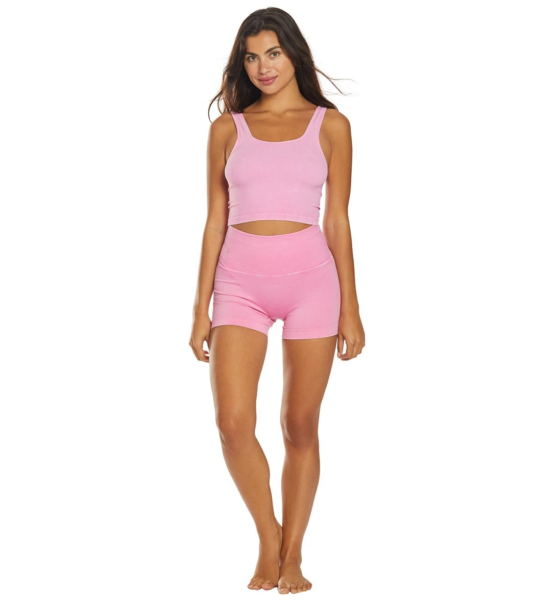 NUX Be Free Mineral Wash Seamless Yoga Crop Top Knockout Pink Wash 5 NUX Be Free Mineral Wash Seamless Yoga Crop Top Knockout Pink Wash - Image 3
