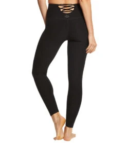 Beyond Yoga Across The Strap High Waisted 7/8 Yoga Leggings Darkest Night -Pranty Yoga Shop 1740362022947 darkestnight