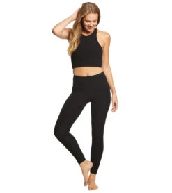Beyond Yoga Across The Strap High Waisted 7/8 Yoga Leggings Darkest Night -Pranty Yoga Shop 1740362022947 darkestnight 4a