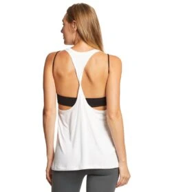 Beyond Yoga Twisted Racerback Tank -Pranty Yoga Shop 1740372115491 white