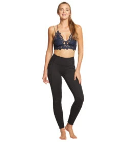 Free People Movement Time Is Now Smocked Leggings With Pockets Black -Pranty Yoga Shop 1740388204579 black 4a