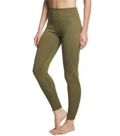 Free People Movement Time Is Now Smocked Leggings With Pockets Army -Pranty Yoga Shop 1740388466723 army