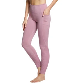 Free People Movement Time Is Now Smocked Leggings With Pockets Mulberry -Pranty Yoga Shop 1740388827171 mulberry