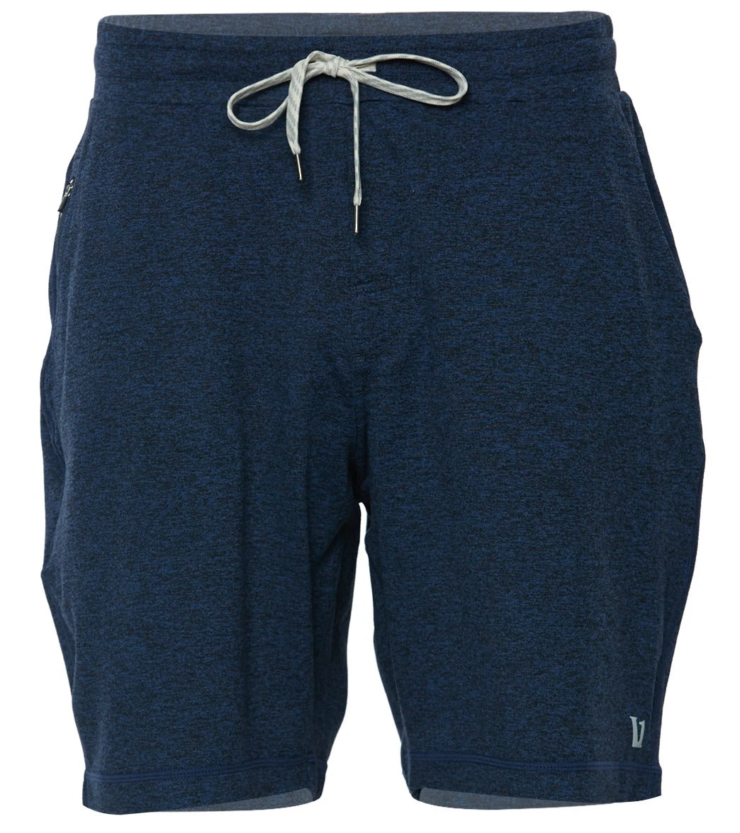 Vuori Men's Ponto Yoga Shorts Navy Heather 5 Vuori Men's Ponto Yoga Shorts Navy Heather - Image 3