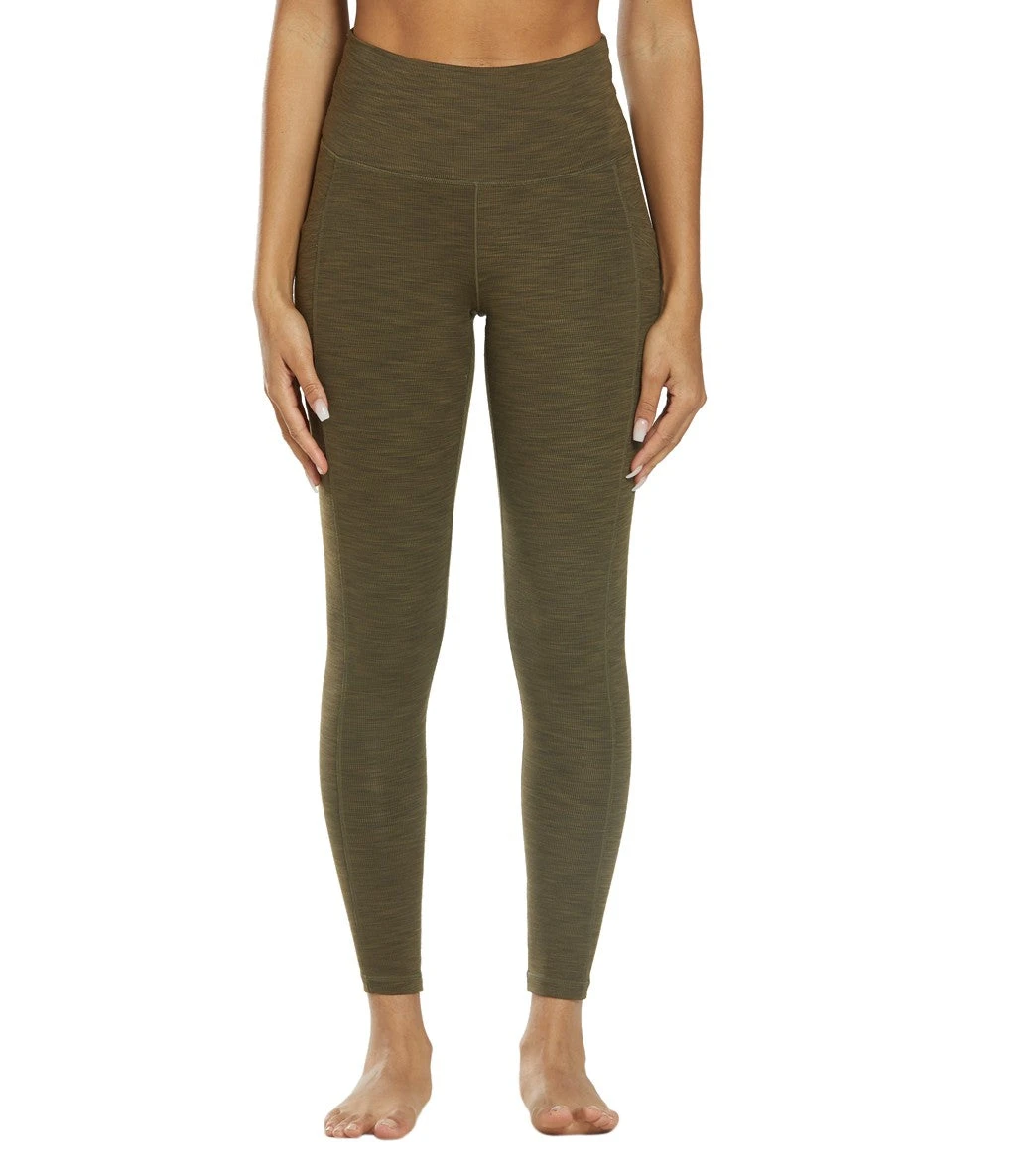 PrAna Becksa 7/8 Yoga Leggings Slate Green Heather 3 PrAna Becksa 7/8 Yoga Leggings Slate Green Heather