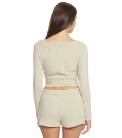 Beyond Yoga All Around Wrapped Cropped Top -Pranty Yoga Shop 1740409471011 oatmealheather 3a