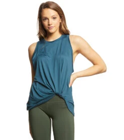 DYI Knot So Fast Workout Tank Teal -Pranty Yoga Shop 1740412125219 teal