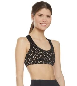 Onzie Half Moon Yoga Sports Bra Diamond Scuba