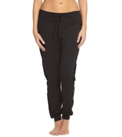 Beyond Yoga Shine On Velvet Tuxedo Joggers Black