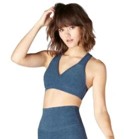 Beyond Yoga Spacedye Lift Your Spirits Yoga Sports Bra Insignia Navy