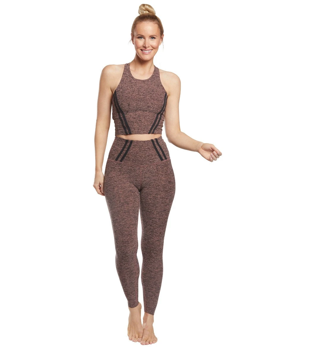 Beyond Yoga Stripe Down Cropped Yoga Tank Black/Pink Lei 6 Beyond Yoga Stripe Down Cropped Yoga Tank Black/Pink Lei - Image 4