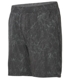 PrAna Men's Heiro 8" Inseam Yoga Shorts -Pranty Yoga Shop 1740421890083 charcoalmarbleprint 2a