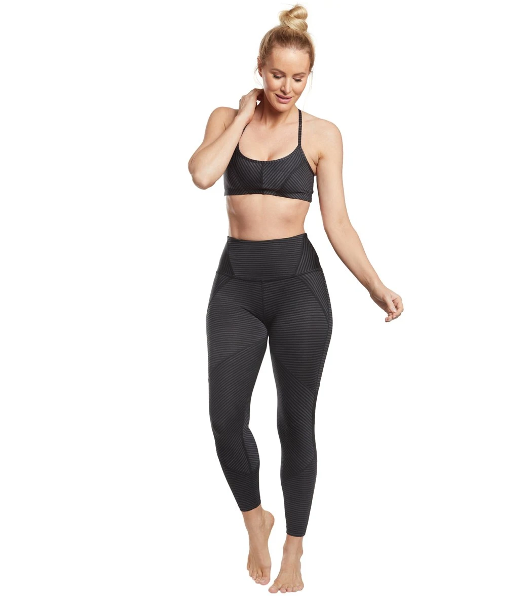 Beyond Yoga True To Stripe Yoga Sports Bra Black Heather Surf Stripe 5 Beyond Yoga True To Stripe Yoga Sports Bra Black Heather Surf Stripe - Image 3