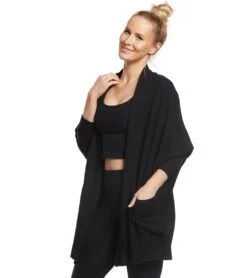 Beyond Yoga Brushed Up Easy Rider Origami Cardigan Black -Pranty Yoga Shop 1740428869667 black 5a
