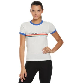 Spiritual Gangster SG Rainbow Tally Shrunken Tee Stone -Pranty Yoga Shop 1740430409763 stone