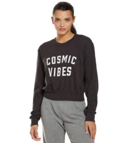 Spiritual Gangster Cosmic Crop Crew Sweatshirt -Pranty Yoga Shop 1740432867363 vintageblack