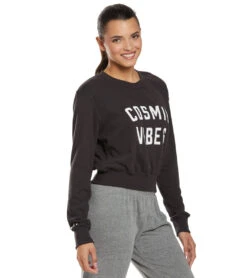 Spiritual Gangster Cosmic Crop Crew Sweatshirt -Pranty Yoga Shop 1740432867363 vintageblack 2a