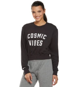 Spiritual Gangster Cosmic Crop Crew Sweatshirt -Pranty Yoga Shop 1740432867363 vintageblack 5a