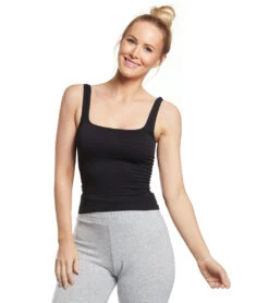 Free People Square One Seamless Cami Black -Pranty Yoga Shop 1740442992675 black